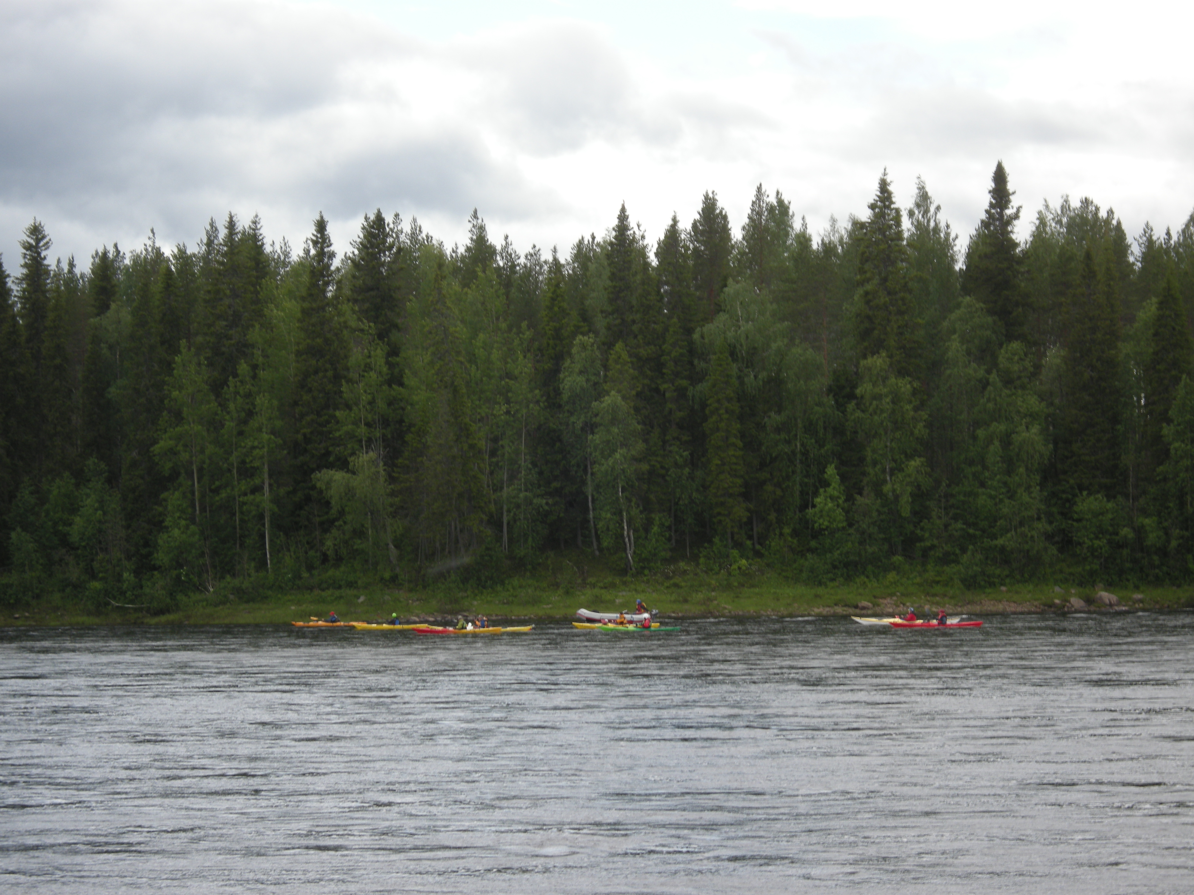 Midnight sun canoeing